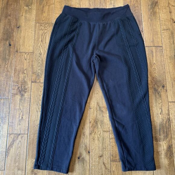 Champion Pants - Vintage Champion Sweatpants Womens Sz 2XL Black Reverse Weave Braided Side
